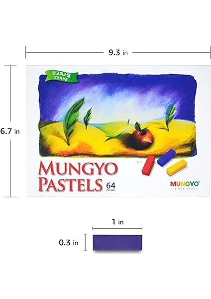 Mps-64 Pastel Boya Yumuşak Köşeli 1/2 Toz Pastel, 64 Renk modelleri