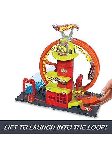 Wheels Çember Pistli Iftaiye Istasyonu 1 Oyuncak Araba ve Süper Çemberli Itfaiye Istasyonu Içeren Hot Wheels™ Şehri Çember Pistli Iftaiye Istasyonu HKX41 modelleri
