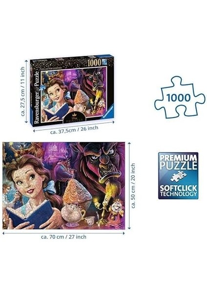1000P Puzzle Wd Prenses, Çok Renkli indirimleri