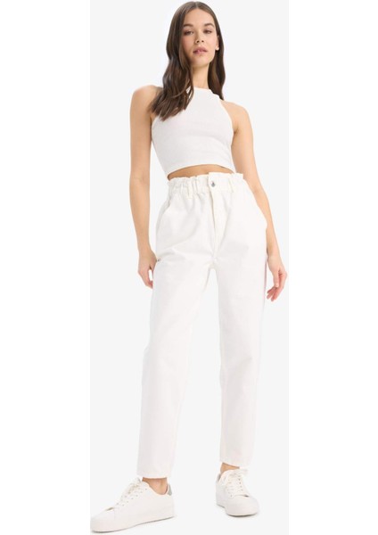 Paperbag Gabardin Kumaş Pantolon Cepli Standart Paça S2790AZ25SP