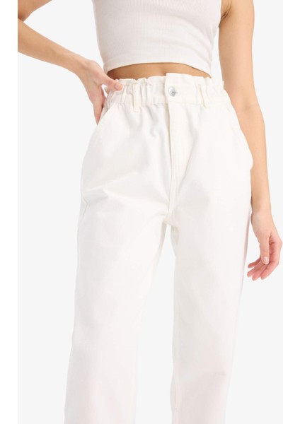 Paperbag Gabardin Kumaş Pantolon Cepli Standart Paça S2790AZ25SP