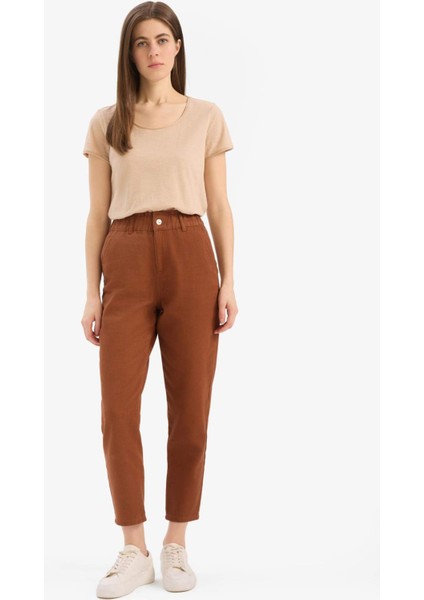 Paperbag Gabardin Kumaş Pantolon Cepli Standart Paça S2790AZ25SP