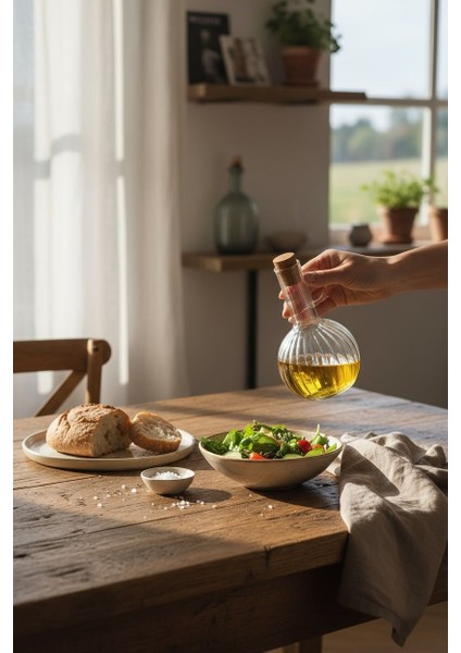 2'li Akasya Standlı Borosilikat Desenli Yağdanlık ve Sirke Şişe Seti 2X300ML fiyatları