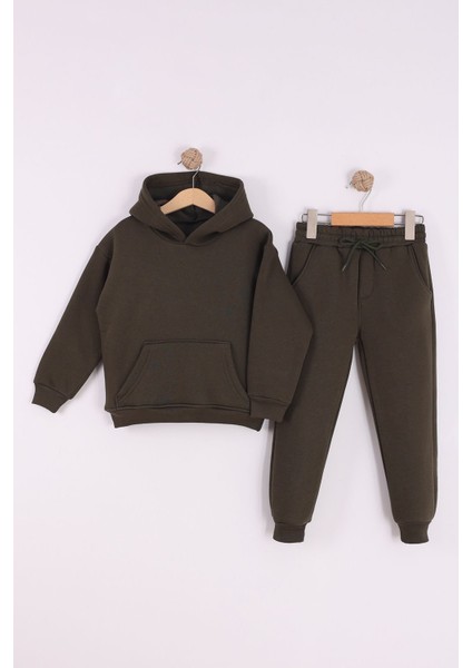 Erkek Çocuk Kalın Kapüşonlu Takım