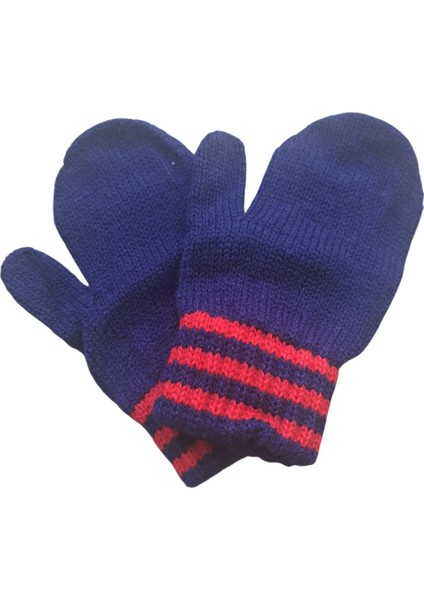 Parmaksız Erkek Bebe Eldiveni Lacivert Örgü Eldiven 0-3 Yaş modelleri