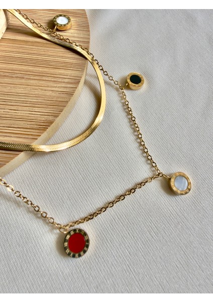 Renkli Round Charm Kolye fiyatları