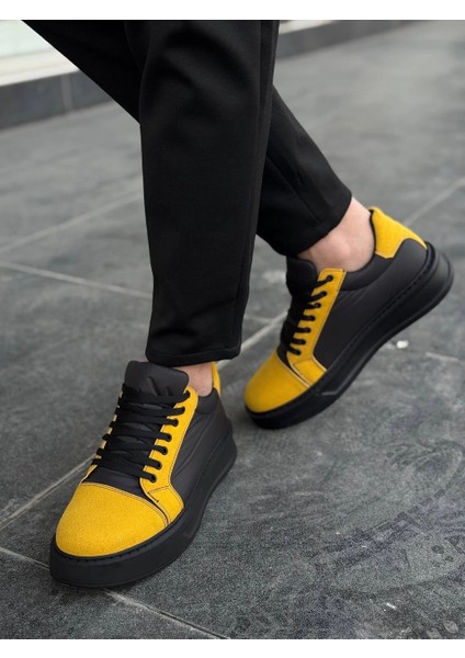 Drnds KB-X46 Kuback Siyah Sarı Yüksek Siyah Taban Günlük Spor Ayakkabı (Numara: 40) fiyatları