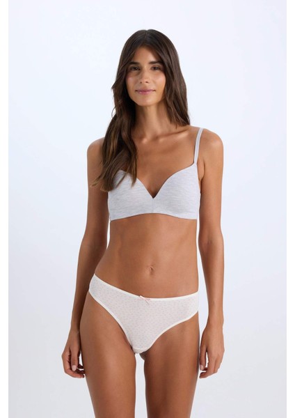 3'lü Basic Düz Brazilian Külot-Fall in Love