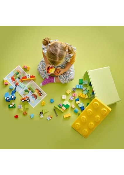 Arabalar ve Kamyonlar Yapım Parçası Kutusu 10439 - 1.5 Yaş ve Üzeri Kız ve Erkek Çocuklar Için Eğitici Hediye Fikri, Araç Içeren Yaratıcı Eğlenceli Oyuncak Yapım Seti (80 Parça) modelleri