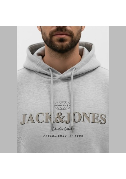 Erkek Gögüs Logo Baskili Kapüsonlu Sweatshirt - Boost