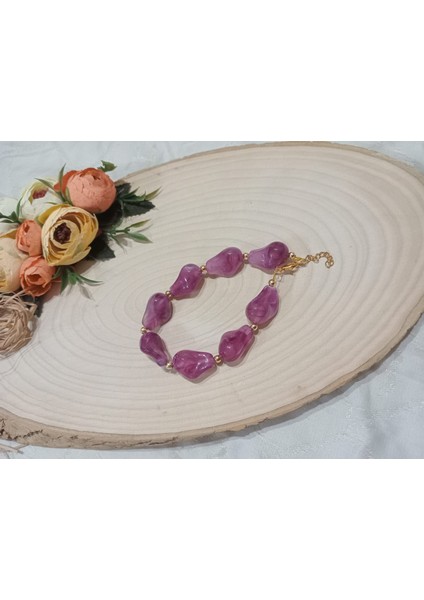 Mor Kaya Modeli Bileklik