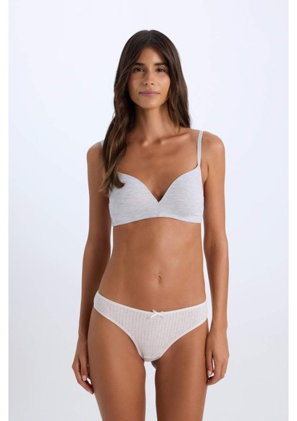 3'lü Basic Düz Brazilian Külot-Fall in Love