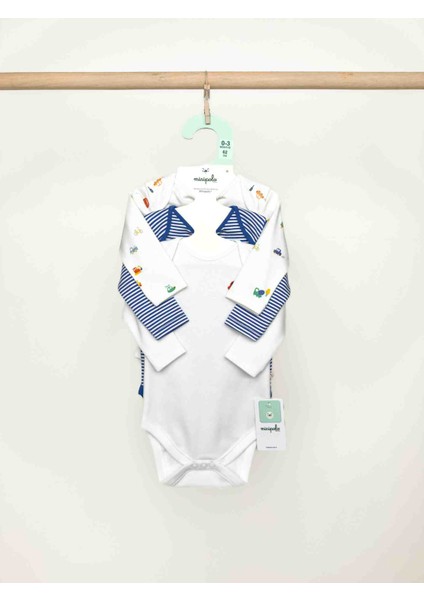 Modadababy Home Kaya 3 Parça Erkek Bebek Uzun Kol Zıbın indirimleri