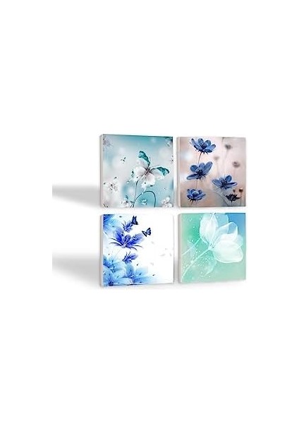 Kelebeğin Rüyası Taş Bardak Altlığı Seti - 4 Parça - Dekoratif, Rustik Mutfak Aksesuarı, 10X10 Cm, Kaydırmaz Tabanlı, Şık ve Dayanıklı SC122