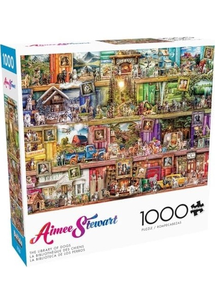 Buffalo Games - Aimee Stewart - Köpek Kütüphanesi - Yetişkinler Için 1000 Parça Yapboz Zorlu Bulmaca Oyun Geceleri Için Mükemmel modelleri