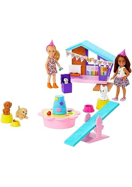 Chelsea Köpekçiğin Doğum Günü Oyun Seti, 2 Küçük Bebek, Köpek Kulübesi, Yavru Köpekler ve 15'ten Fazla Parti Aksesuarı Ile, HJY88 fiyatları