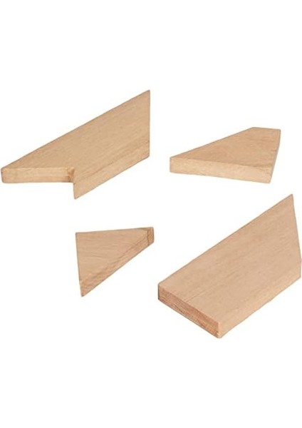 Zet ZA001.001 Zet T Tangram: 4 Parça, 100 Farklı Şekil, Çok Renkli