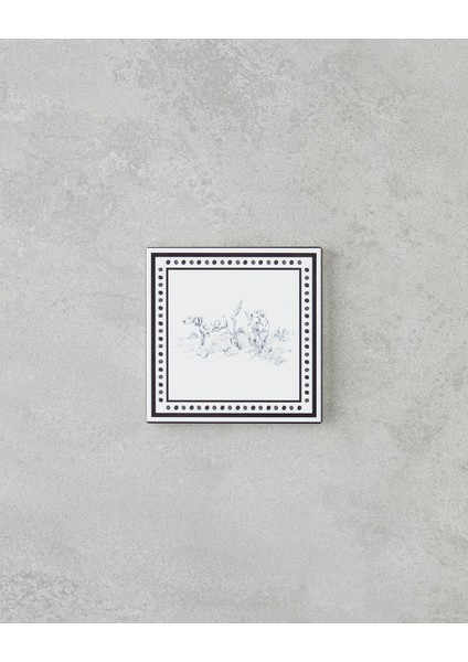 Victoria Seramik Bardak Altlığı 10.8x0.8 cm Siyah - Beyaz (13.11.2025)