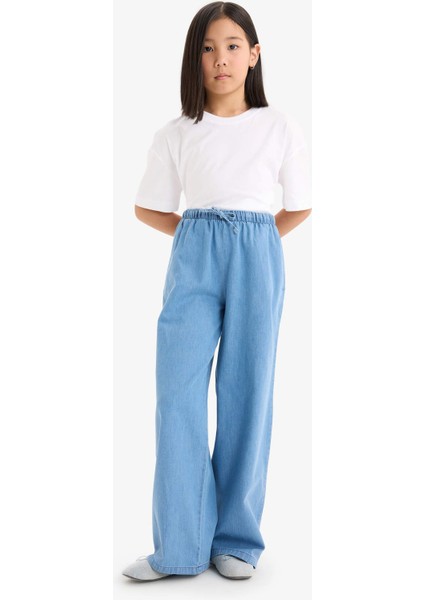 Kız Çocuk Wide Leg Geniş Paça Jean Pantolon D7101A825SM