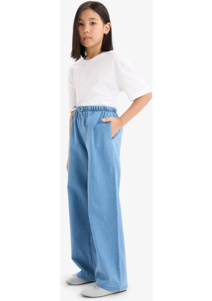 Kız Çocuk Wide Leg Geniş Paça Jean Pantolon D7101A825SM