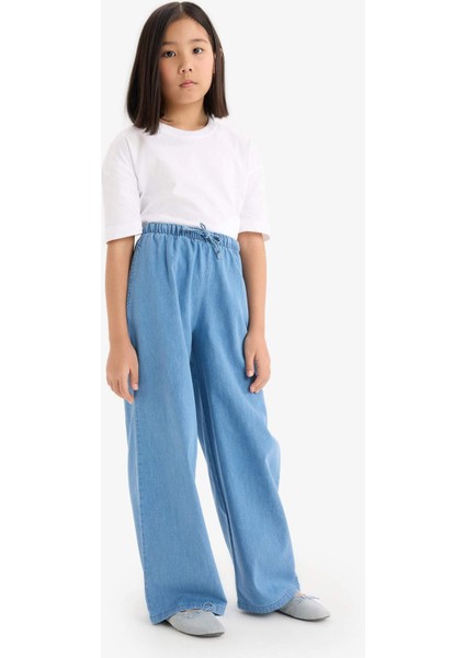 Kız Çocuk Wide Leg Geniş Paça Jean Pantolon D7101A825SM