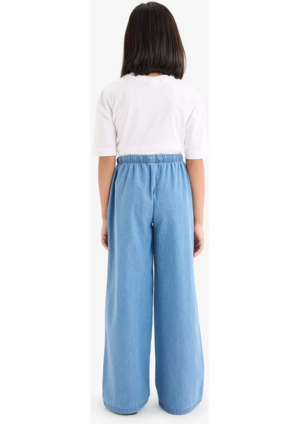 Kız Çocuk Wide Leg Geniş Paça Jean Pantolon D7101A825SM
