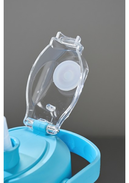 Labubu Suluk - 1000 ml Taşınabilir Kulplu, Pipetli, Bpa’sız, Kilitli ve Sızdırmaz Kapak - Mavi modelleri