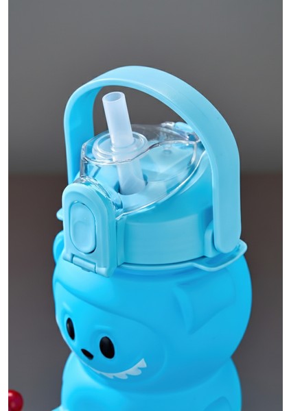 Labubu Suluk - 1000 ml Taşınabilir Kulplu, Pipetli, Bpa’sız, Kilitli ve Sızdırmaz Kapak - Mavi indirimleri