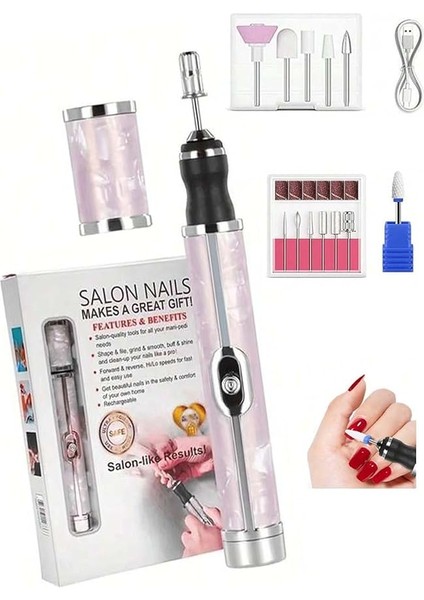 Nesil 13 In 1 Şarjlı Tırnak Törpüsü Tırnak Frezesi Seti Manikür ve Pedikür Cihazı