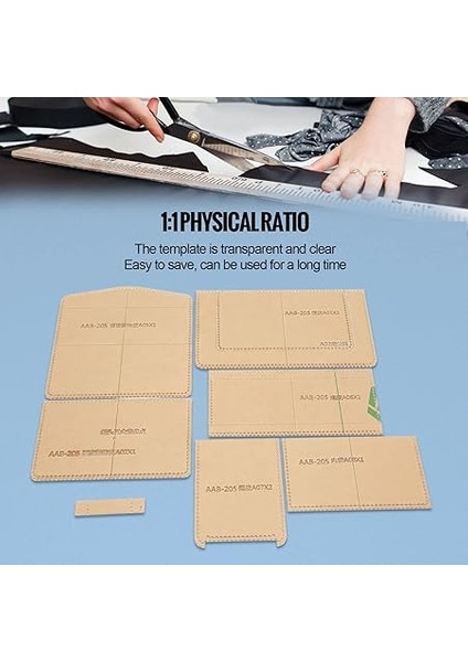 Ls 9 Adet Omuz Ba Teplate E Cuin Ylic Transpat Handba Deri Paern Teplate Fts Için modelleri