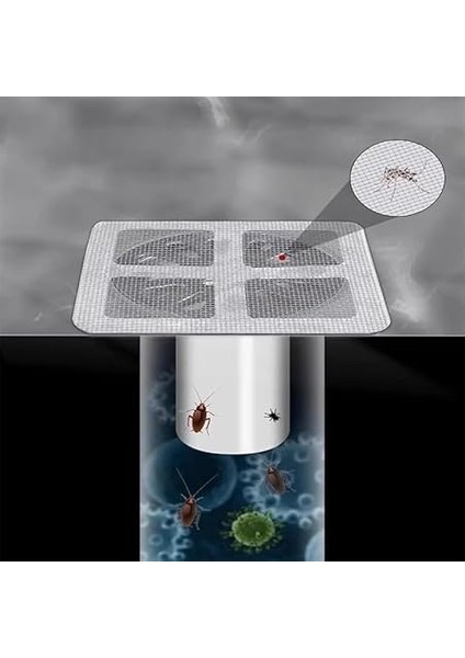 Gider Süzgeci, Yapışkanlı Tül Filtre, 10'lu Paket, Saç ve Atık Önleyici modelleri