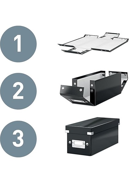 60440095 Orta Boy Saklama ve Taşıma Kutusu (A4, Click ve Store Için) Siyah modelleri