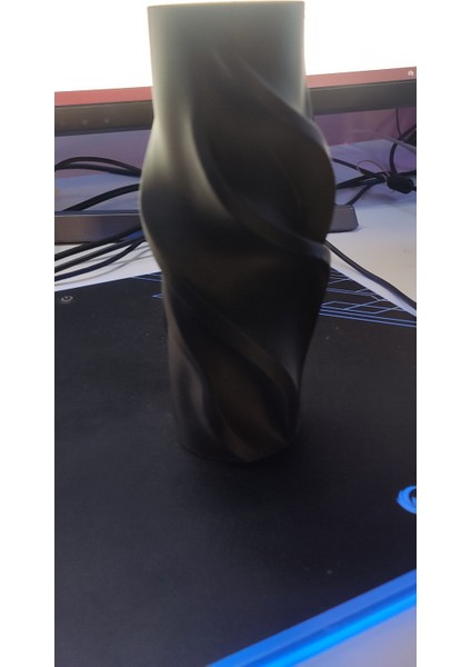 3D Baskı Siyah Dekoratif Vazo – 15 cm fiyatları