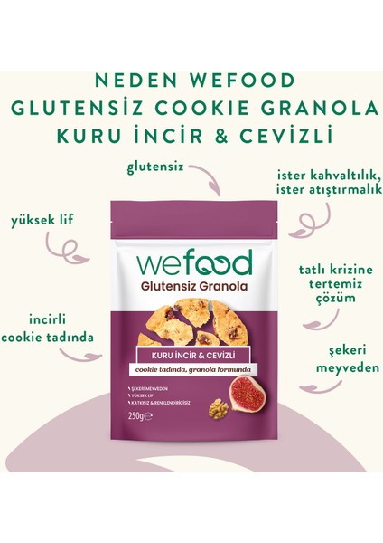 Glutensiz Granola Kuru İncir & Cevizli 250 gr 3'Lü fırsatları