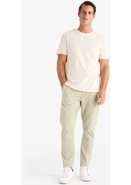 %100 Pamuk New Regular Fit Bisiklet Yaka Basic Düz Kısa Kollu Tişört V7699AZ24AU