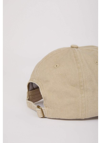 Erkek Nakışlı Jean Cap Şapka Z3444AZ25SM