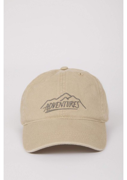 Erkek Nakışlı Jean Cap Şapka Z3444AZ25SM