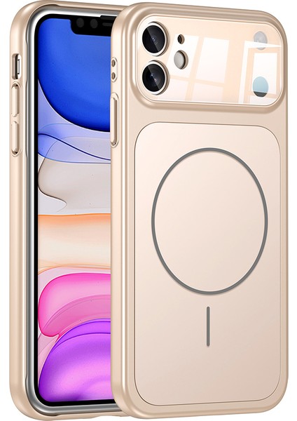 Apple iPhone 11 Kılıf Zore M-Safe Şarj Özellikli Kamera Korumalı Formen Kapak
