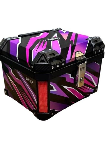 Rexx Motor Topcase Premium 60 Litre Abs Motosiklet Çantası Kırılmaz Karbon