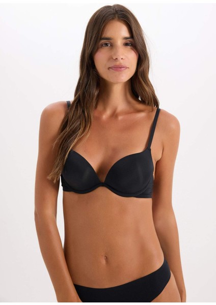Ekstra Dolgulu Micro Full Push Up Tişört Bra-Fall in Love