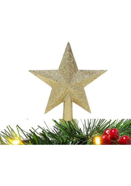 Yılbaşı Çam Ağacı Tepe Yıldızı Gold Çam Ağacı Tepeliği Yılbaşı Yıldız Ağaç Süsü fiyatları