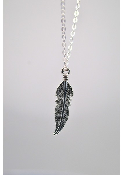 Mmif Tüy Kolye Ucu ve Paslanmaz Zincir Gümüş Kaplama Kadın Kolye fiyatları