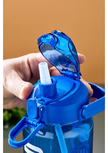 Spor Matarası Suluk - 1000 ml Pipetli , Kilitli Kapak, Su Sızdırmaz Tasarım - Mavi modelleri