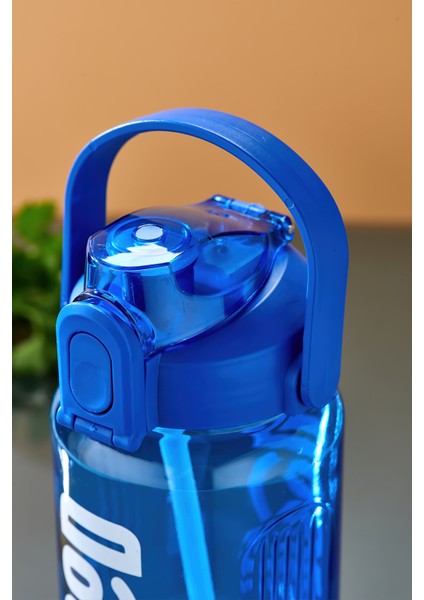 Spor Matarası Suluk - 1000 ml Pipetli , Kilitli Kapak, Su Sızdırmaz Tasarım - Mavi indirimleri