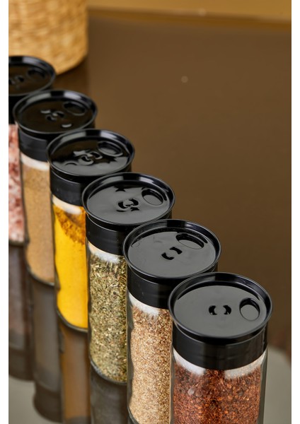 12'li Cam Baharatlık Seti - Siyah fırsatları