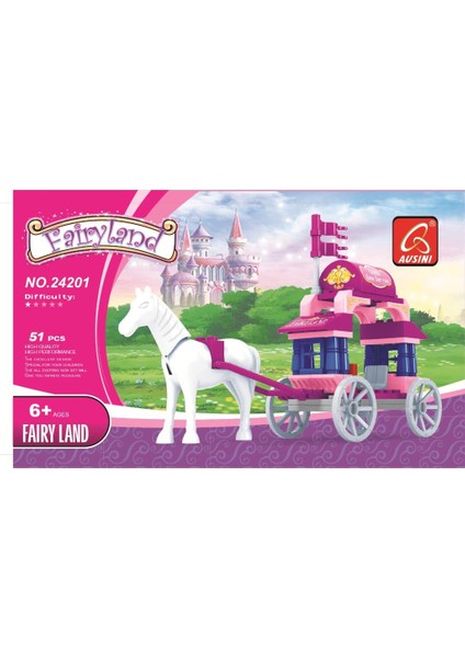 Keyixing Fairland 51 Parça Beyaz Atlı Fayton