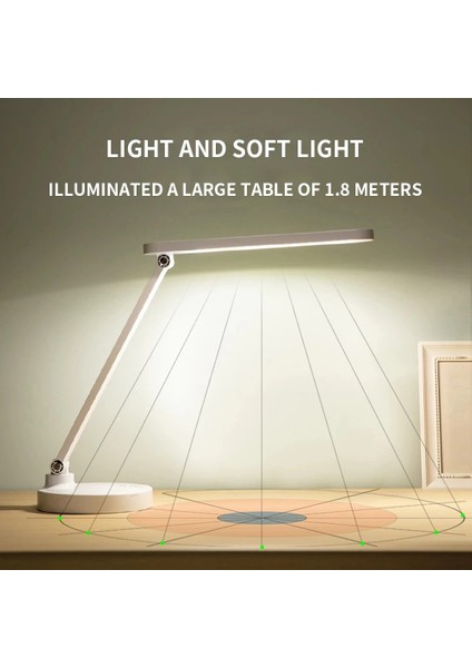 Şarjlı 40 LED Çalışma Okuma Işığı Kademeli Masa Lambası Ayarlanabilir Renk Tonu ve Parlaklık PS-191 fiyatları