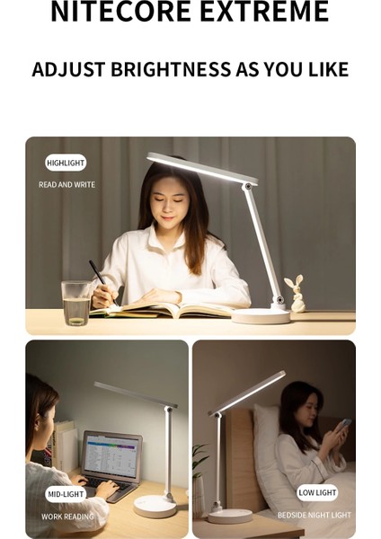 Şarjlı 40 LED Çalışma Okuma Işığı Kademeli Masa Lambası Ayarlanabilir Renk Tonu ve Parlaklık PS-191 fırsatları
