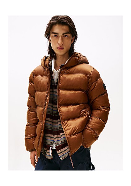 Erkek Kahverengi Şişme Ceket