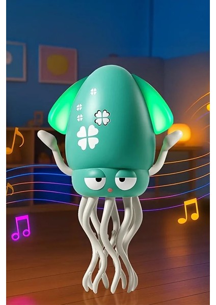 Dansçı Kali Müzikli Işıklı Hareketli Ahtapot Yeşil modelleri